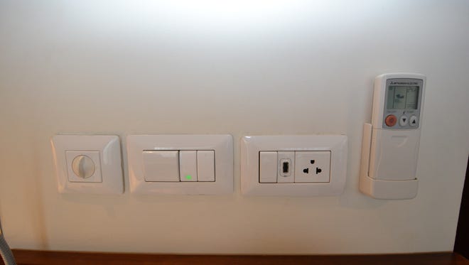 Avalon Myanmar cabins have versatile electrical outlets that can accept both U.S.-style and European plugs.