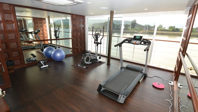 The Avalon Myanmar has a fitness room with a running machine and elliptical trainer.