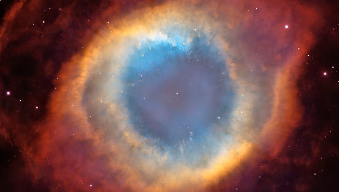 A Helix Nebula recorded by the Hubble Space Telescope.