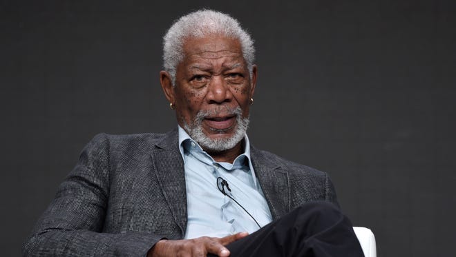 Morgan Freeman participates in 'The Story of Us With Morgan Freeman' panel for National Geographic.