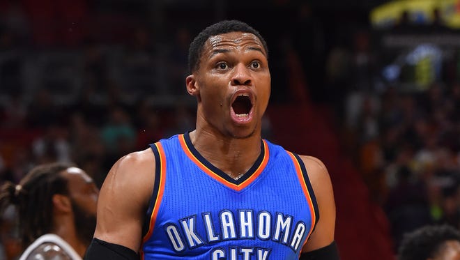 Russell Westbrook has notched six of his 15 triple-doubles in under three quarters.