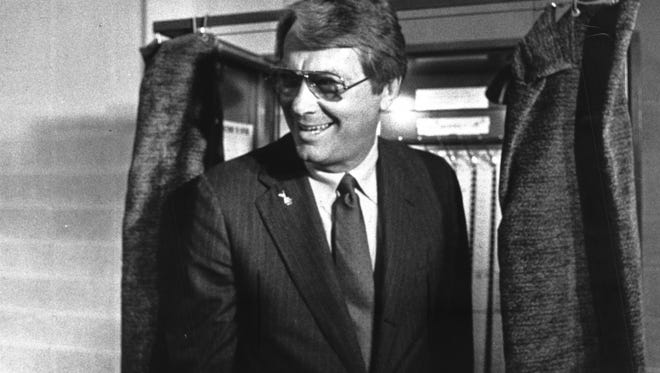 NOVEMBER 1983: Jim Bunning after voting.