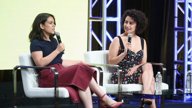 Abbi Jacobson and Ilana Glazer say they turned Trump into a curse word on the new season of their Comedy Central show 'Broad City,' which returns Sept. 13.