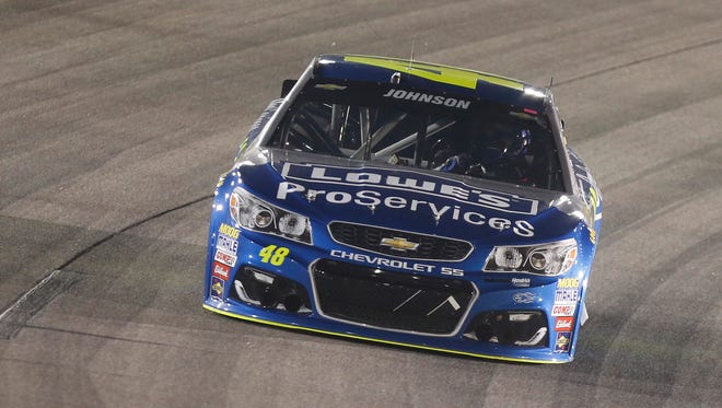 Jimmie Johnson led the most laps Sunday at Chicagoland Speedway but finished 12th.