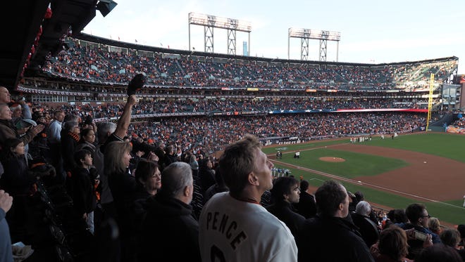 Game 4 in San Francisco:  A general view of AT&T Park before the game.