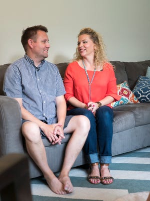 Lindy and Thomas Davies struggled to become pregnant for eight years before adopting a baby boy.