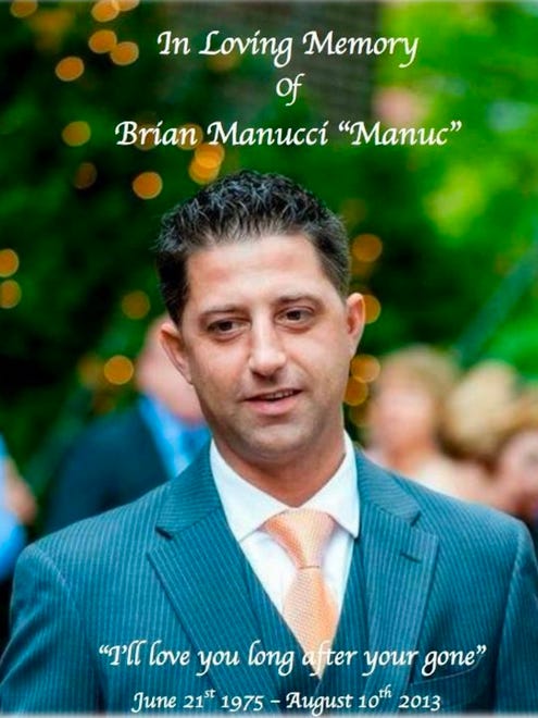 This is Karen Smith's son, Brian Manucci, who drowned in the Grand Oasis resort pool in Cancun in 2013. He was 38.