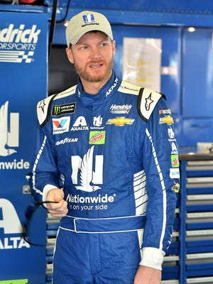 Dale Earnhardt Jr. practiced for the first time since recovering from a concussion Saturday at Daytona International Speedway.