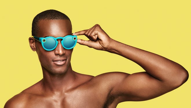 Promo shot from Snapchat of the new Spectacles video glasses