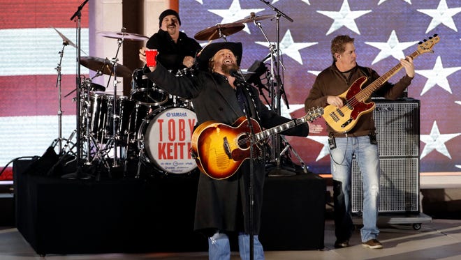 Toby Keith performs at a pre-Inaugural 'Make America Great Again! Welcome Celebration' at the Lincoln Memorial.