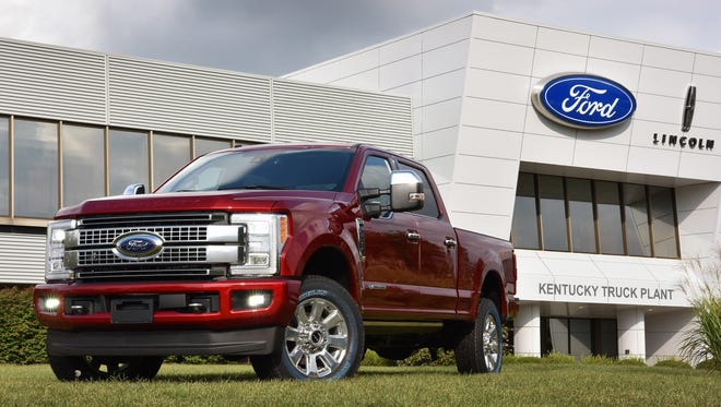 The all-new 2017 Ford F-Series Super Duty pickup truck.