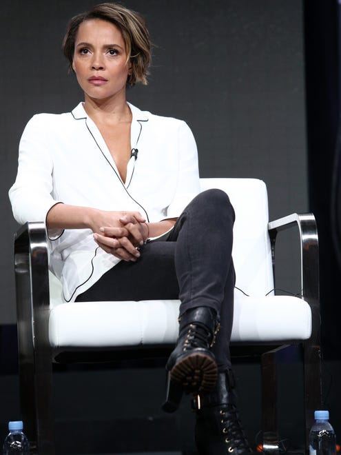 Actor Carmen Ejogo talks about 'The Girlfriend Experience' during the Starz presentation.