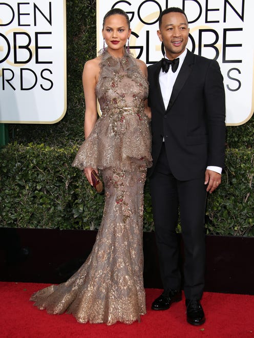 Earlier in January, Chrissy and John struck a pose during the Golden Globe Awards.