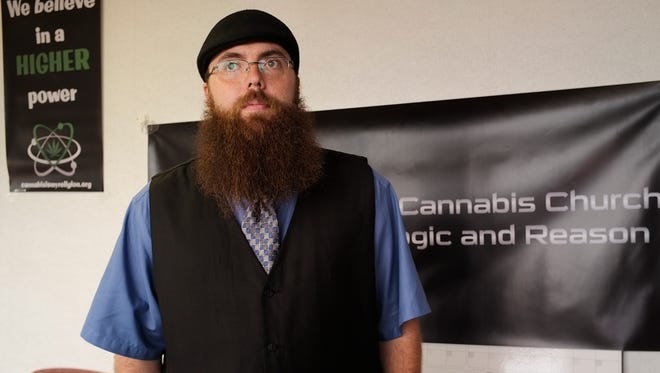 Jeremy Hall is an ordained minister and has opened a church called First Cannabis Church of Logic and Reason in south Lansing. It held its first service Sunday, June 26, 2016.