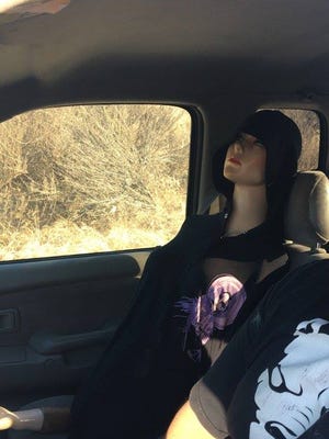 A California driver tried to outsmart police last week by using a mannequin so he could drive in the carpool lane. 

The Brea Police Department posted a picture of a white female mannequin donning a black t-shirt and riding shotgun in a man's pickup truck on Sept. 22.