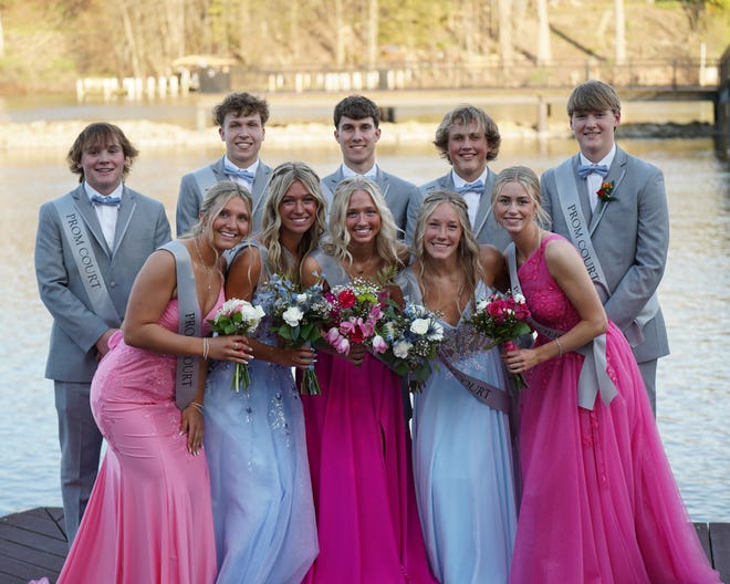 Little Chute's Prom Court pose for a photo on Saturday, April 27, 2024, at Lutz Park in Appleton. They are (front, from left) Lauren Verkuilen, Samantha Miller, Maya Van Schyndel, Lauren Wegand, Danica Pfrang; (back, from left) Brock Gardner, Jacob Verhagen, Carson Kerrigan, Deyten Magnussen, Dawson Roseman. SUBMIT YOUR 2024 PROM PHOTOS HERE TO BE INCLUDED